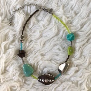TresKa necklace mixed stone, wood and beads